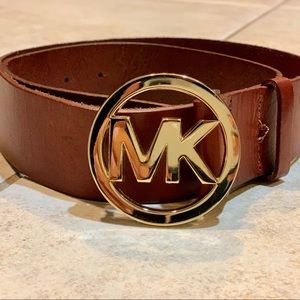 Michael Kors Brown Leather Belt